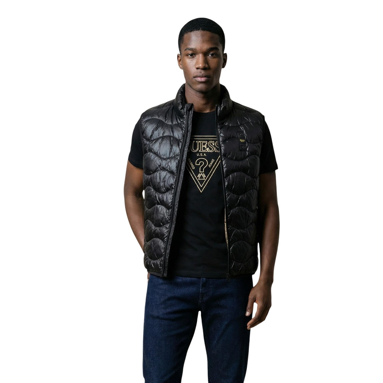 Blauer Gilet Uomo